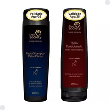 Kit Shampoo Pelos Claros E Condicionador Brilho Desembaraço