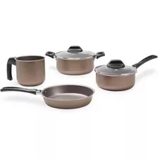 Conjunto De Panelas Safira Com 4 Peças - Antiaderente Brinox