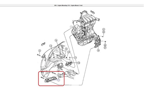 Soporte De Motor Original Mopar Dodge Neon 2.0 2000-2005 Foto 4