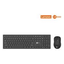 Kit Teclado E Mouse Sem Fio Lenovo Kw201 Multimidia - Preto Cor Do Teclado Preto Cor Do Mouse Preto