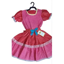 Vestido Infantil Para Festa Junina Floral Menina Com Shorts