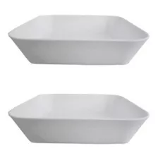 2 Saladeira Branca Bowl Melamina Pote Tigela 15cm Atacado