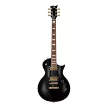 Guitarra Elétrica Ltd Ec Series Ec-256 De Mogno Black Com Diapasão De Jatobá Assado