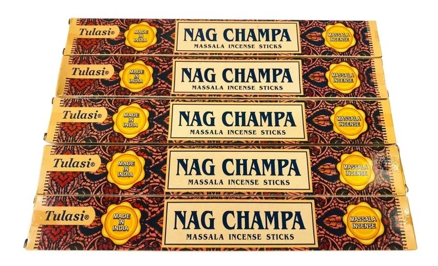 Incenso Indiano Massala Tulasi Nag Champa - Kit Com 5 Cxs