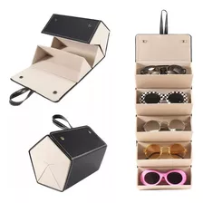 Organizador De Cuero Para Todo Tipo De Lentes Con 5 Espacios