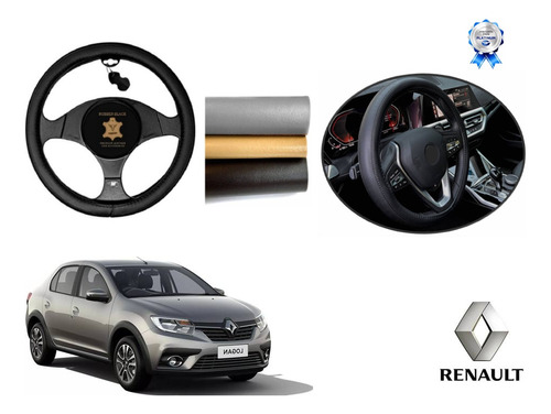 Tapetes 3d Logo Renault + Cubre Volante Logan 2023 2024 2025 Foto 3