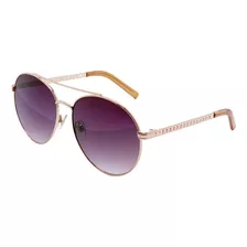 Steve Madden Lentes Sol 59051fsm653 Rse Color De La Lente Humo Color De La Varilla Oro Rosado Color Del Armazón Oro Rosado Diseño Ocean