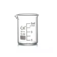 Vaso De Precipitado 5ml Vidrio Boro 3.3 Graduado *inlabs*