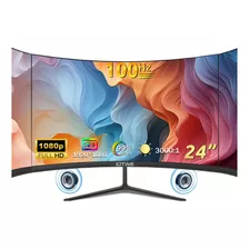 Monitor Gamer Curvo Pc Hdmi Led 100 Hz 24 Fhd Bocina Negro