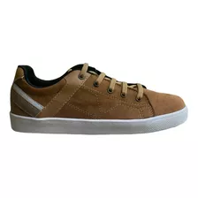 Zapatillas Marca Rcn Urbanas Microfibra Ocre Suela Liviana