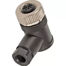 Conector Para Sensor M12 5 Pinos Fêmea 90° Pg7 Novo Com Nf