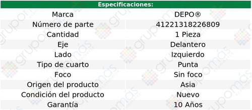 Cuarto Punta Izq S/foco Cadillac Escalade 99 Al 00 Foto 4