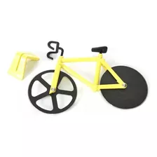 Cortador Pizza Paixão Pedal Bicicleta Aço Inox Bike Amarela