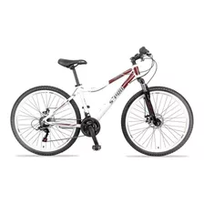 Mountain Bike Femenina S-pro Zero 3 2023 R27.5 21v Frenos De Disco Mecánico Cambios Shimano Tourney Tx50 Color Blanco Con Pie De Apoyo