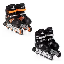 Patins Inline 4 Rodas Roller 35-38 Até 100kg Infantil Adulto