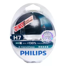 Kit Lâmpadas Philips H7 55w Xtreme Vision +130% Luz - 3500k