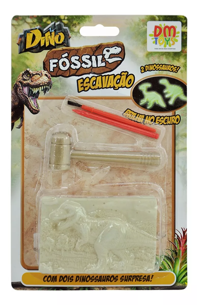 Dino Fossil Escavacao Com 2 Dinossauros Surpresa