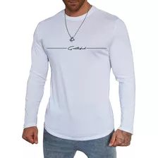 Playeras De Hombre Tenis Manga Larga Deportivo Casual Slim