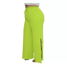 Calça Wide Leg Pantalona Plus Size G1 G2 G3 Cintura Alta