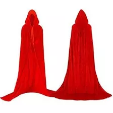 Capa Halloween Vermelha Com Capuz - 1,5m