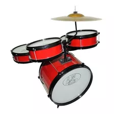 Bateria Infantil Rock Baby Profissional 2 Tons Cor Vermelha