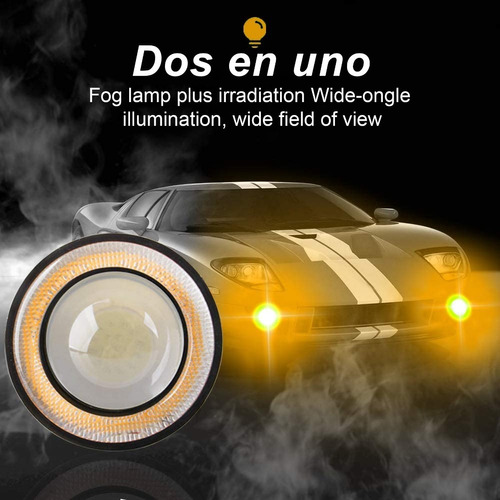 2 Faros Led Ojo De ngel Niebla 3.5 Pulgadas Auto Universal Foto 6