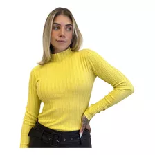 Blusa Feminina Tricot Facinelli Gola Média