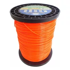 Fio De Nylon 2,70mm Para Roçadeira Redondo Rolo 2kg 317 Mts Cor Laranja