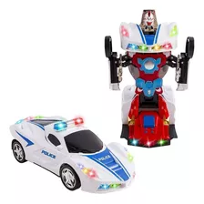 Carro Robot Police Car Com Som De Brinquedo Infantil