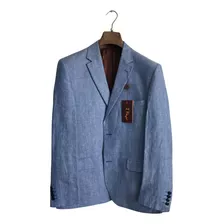 Blazer Theo Frazier Azul Cielo 60% Lino 40% Lana