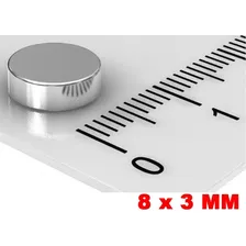 Imã De Neodímio Disco 8mm X 3mm * 100 Peças * 8x3 Mm