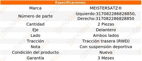 Kit 2 Rebotes Amortig Del C280 V6 3.0l 06/07 Metz Foto 2