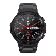 Smartwatch Jazak Watch K22 Global 1.28 Caja 42mm Negra, Malla Negra Y Bisel Negro