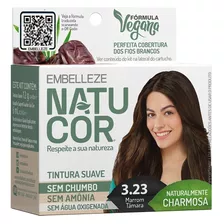 Kit Tintura Natucor Tinta De Cabelo Tom 3.23 Marrom Tamara