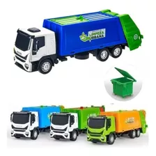 Caminhão De Brinquedo Coletor De Lixo Iveco Limpeza Urbana