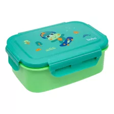 Lancheira Merenda Pote Marmita Refeição Bento Box Zoo Buba Cor Azul E Verde