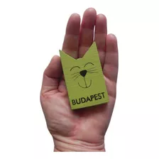 Imán Para Refrigerador Gato Madera, Recuerdo De Budapest