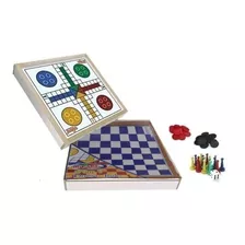 Jogo 2 Em 1 Dama E Ludo Tabuleiro - Ibirari