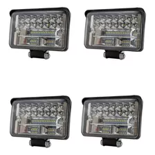 4x Farois Auxiliar Universal 108w Retangular Jeep Caminhao