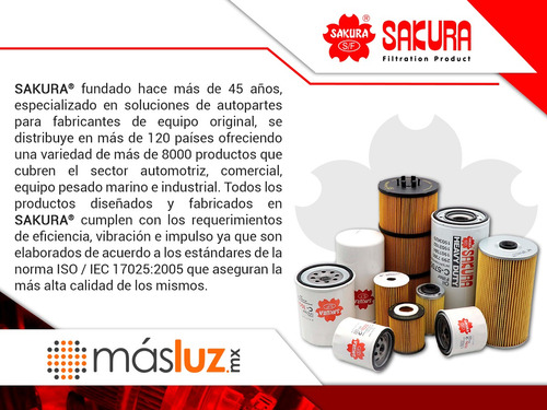 1) Filtro Para Aire Cuad Nissan Titan 4.0l V6 15 Sakura Foto 3