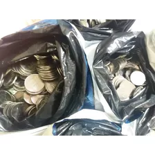 1 Kg De Moedas Nacionais Antigas De Inox Aleatórias