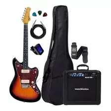 Kit Guitarra Jazz Tagima Tw61 Sunburst Capa Cubo+ Acessórios