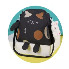 Bolsa O Mochila Diseño De Gato Super Kawaii Y Lindo Con Accesorio De Conejito