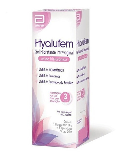 Hyalufem Gel Hidratante Vaginal 24g +8 Aplicadores