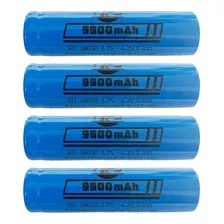 4 Bateria Lithium Ion Icr 18650 3.7v 9900 Mah Li-ion 4.2 Grs