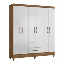 Guarda-roupa Casal 6 Portas 2 Gavetas Panama Moval