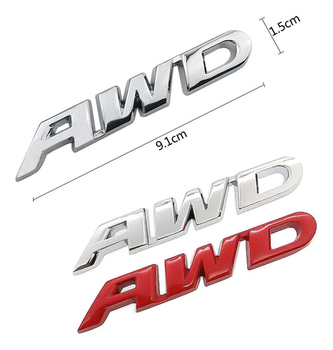 Emblema Awd  All Wheel Drive En Metal Tuning Accesorios Auto Foto 3