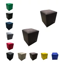 Kit 2 Puff Banqueta Couro Cubo Quadrado Decorativo Promoção