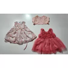 Pack 2 Vestidos Limonada Bebe 3 Meses + Mangas De Regalo