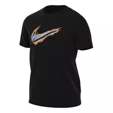 Playera De Nike Sportswear Hombre Swoosh Negro 